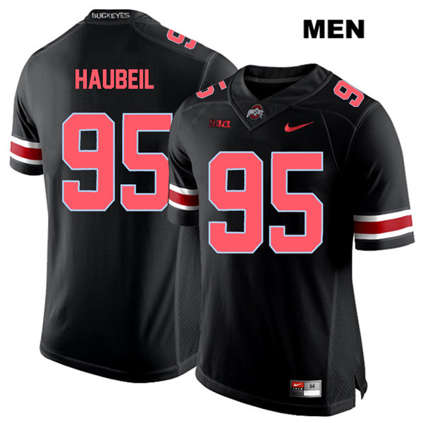 Ohio State Buckeyes Men's Blake Haubeil #95 Red Number Black Authentic Nike College NCAA Stitched Football Jersey VO19Q32PJ